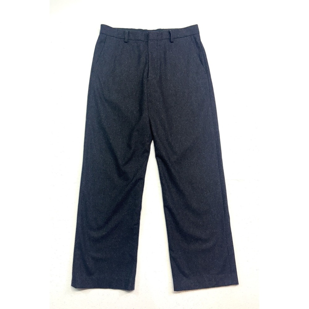 vtg Banana Republic Dawson 35x32 Heavy Flannel Cotton‎ Pants Straight Charcoal